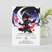 Kinderen Verjaardag Shuriken Ninja Adventure Kaart (Staand voorkant)