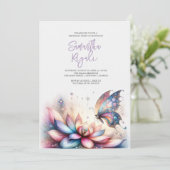 Kinderen Verjaardag Uitnodigingen Meisjes Magische (Staand voorkant)