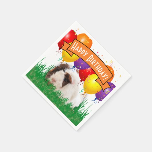 Kinderen Verjaardag Witte Guinee Varken Party Ball Servet (Hoek)