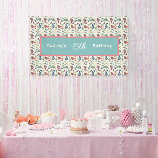 Kinderen Verjaardag Zeemeermin Banner (Feest)