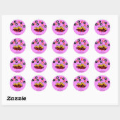 Kinderen verjaardagdank u sticker: Lady bugs Ronde Sticker (Vel)