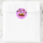 Kinderen verjaardagdank u sticker: Lady bugs Ronde Sticker (Tas)