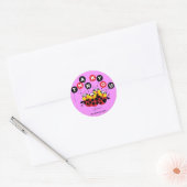 Kinderen verjaardagdank u sticker: Lady bugs Ronde Sticker (Envelop)