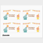 Kinderen Verjaardagsfeest - Circus Clown en Zee Li Rechthoekige Sticker (Vel)
