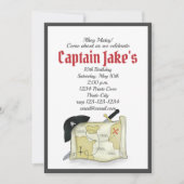 Kinderen Verjaardagsfeest Cool Pirate Custom Kaart (Voorkant)