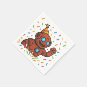 Kinderen Verjaardagsfeest Servet – Rode Robot Them (Hoek)