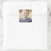 Kinderen Verjaardagsfeestfoto Favor Vierkante Sticker (Tas)
