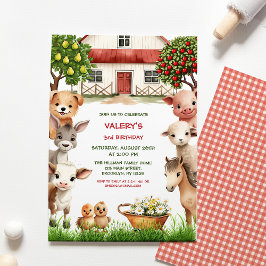 Kinderen Verjaardagsfeestje Boerderijdieren voor M Kaart