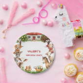 Kinderen Verjaardagsfeestje Boerderijdieren voor M Papieren Bordje (Feest)