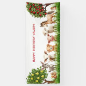 Kinderen Verjaardagsfeestje Boerderijdieren voor M Spandoek (Verticaal)