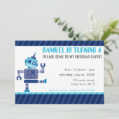 KINDEREN VERJAARDAGSFEESTJE UITNODIGEN schattige d Kaart (Staand voorkant)