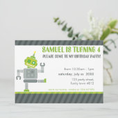 KINDEREN VERJAARDAGSFEESTJE UITNODIGEN schattige d Kaart (Staand voorkant)