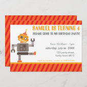 KINDEREN VERJAARDAGSFEESTJE UITNODIGEN schattige d Kaart (Voorkant / Achterkant)