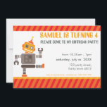 KINDEREN VERJAARDAGSFEESTJE UITNODIGEN schattige d Kaart<br><div class="desc">Een heerlijke robotthema-uitnodiging voor het verjaardagsfeest van uw kind zal de gasten zeker verbazen! Deze trendy kleine uitnodiging is geschikt voor elke leeftijd en kan worden aangepast voor vele gelegenheden gewoon de tekst aan te passen - het is gewoon zo gemakkelijk! Instellen als een sjabloon is het eenvoudig voor u...</div>