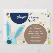 KINDEREN VERJAARDAGSFEESTJE UITNODIGEN schattige k Kaart (Achterkant)