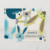 KINDEREN VERJAARDAGSFEESTJE UITNODIGEN schattige k Kaart (Voorkant / Achterkant)