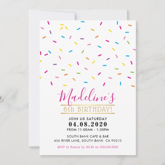 KINDEREN VERJAARDAGSFEESTJE UITNODIGEN schattige k Kaart (Voorkant)