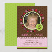 KINDEREN VERJAARDAGSFEESTJE UITNODIGEN schattige l Kaart (Voorkant / Achterkant)