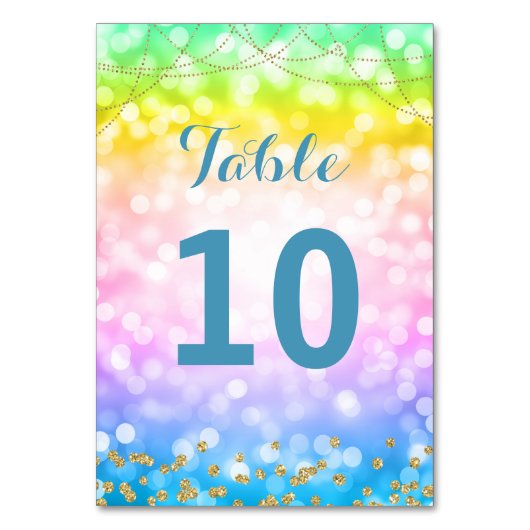 Kinderen Verjaardagsfeesttafel Nummer Eenhoorn Reg Kaart (Achterkant)