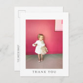 Kinderen verjaardagsfoto dank u postkaart uitnodiging briefkaart (Voorkant / Achterkant)