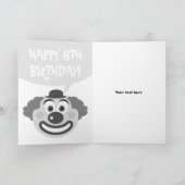 Kinderen verjaardagskaart met leuke circus clown t kaart (Binnen)