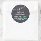 Kinderen verjaardagskalkbord bunting stickers guns (Tas)