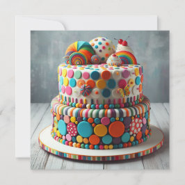 KINDEREN VERJAARDAGSTAART KLEURRIJKE FEESTELIJKE S KAART