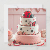 KINDEREN VERJAARDAGSTAART MET LADY BUG OP DE TOP KAART (Voorkant)