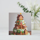 KINDEREN VERJAARDAGSTAART MET LOG CABINE THEMA KAART (Staand voorkant)