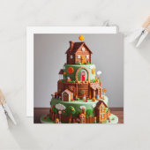 KINDEREN VERJAARDAGSTAART MET LOG CABINE THEMA KAART (Voorkant / Achterkant in situ)