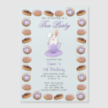 kinderen verjaardagstheefeestje met bunny en donut