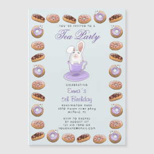 kinderen verjaardagstheefeestje met bunny en donut