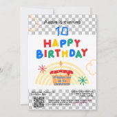 Kinderen verjaardagsuitnodiging: Twee snelle auto' Kaart (Achterkant)