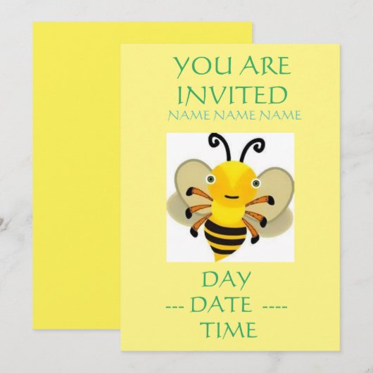 kinderen verjaardagsuitnodigingen ensemble kaart (Voorkant / Achterkant)