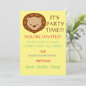 kinderen verjaardagsuitnodigingen ensemble kaart (Staand voorkant)