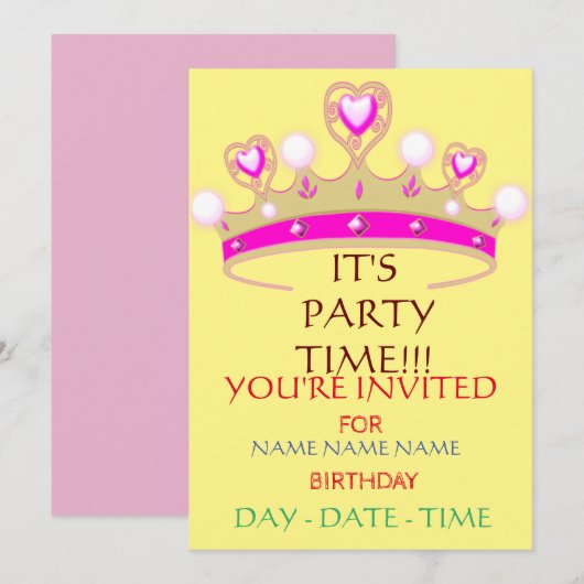 kinderen verjaardagsuitnodigingen ensemble kaart (Voorkant / Achterkant)