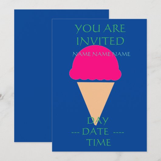 kinderen verjaardagsuitnodigingen kaart (Voorkant / Achterkant)