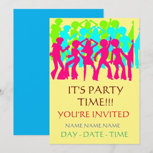 kinderen verjaardagsuitnodigingen kaart (Voorkant / Achterkant)