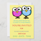 kinderen verjaardagsuitnodigingen kaart (Voorkant)