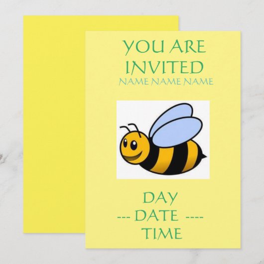 kinderen verjaardagsuitnodigingen samenkomen kaart (Voorkant / Achterkant)