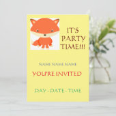 kinderen verjaardagsuitnodigingen samenkomen kaart (Staand voorkant)