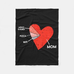 Kinderen Videogames Pizza Wifi Moeder Hart Kind Ba Fleece Deken