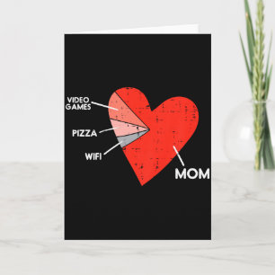 Kinderen Videogames Pizza Wifi Moeder Hart Kind Ba Kaart