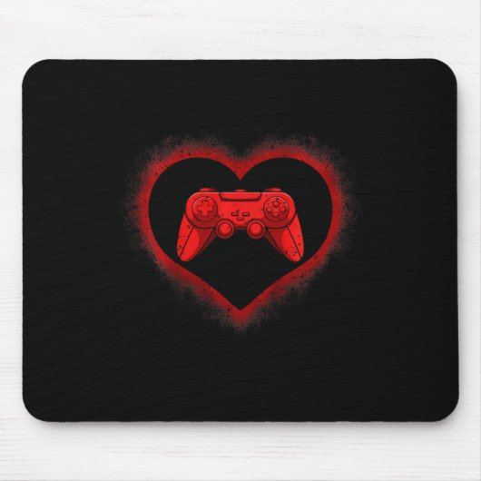 Kinderen Videospel Controller Hart Valentijnsdag C Muismat (Voorkant)