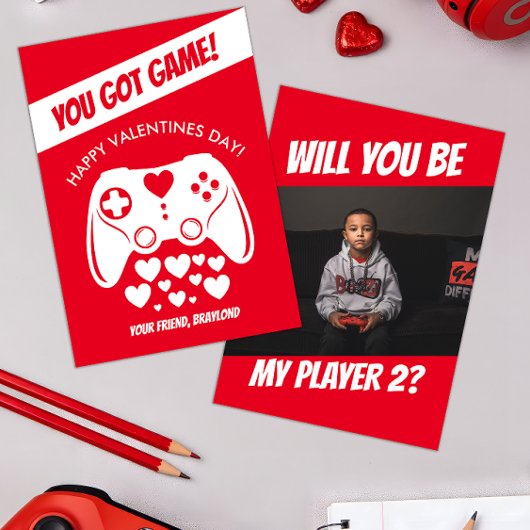Kinderen Videospel Valentijnsdag Kaart