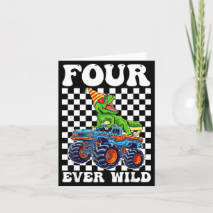 Kinderen Vier El Wild Dinosaur Monster Truck 4e Ve Kaart