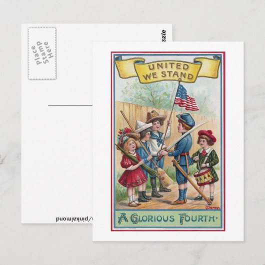 Kinderen vieren de vierde briefkaart (Voorkant / Achterkant)