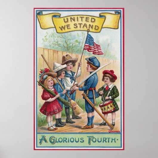 Kinderen vieren de vierde poster (Voorkant)