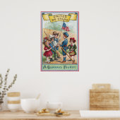 Kinderen vieren de vierde poster (Keuken)