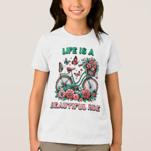 Kinderen vintage fiets Tri-Blend shirt